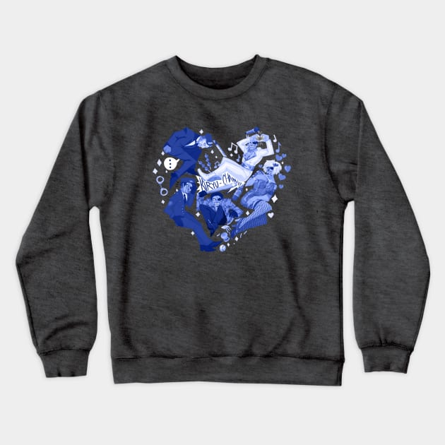 Majima Everywhere Heart- Blue Crewneck Sweatshirt by VenaCoeurva